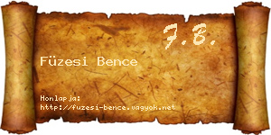 Füzesi Bence névjegykártya